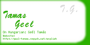 tamas geel business card